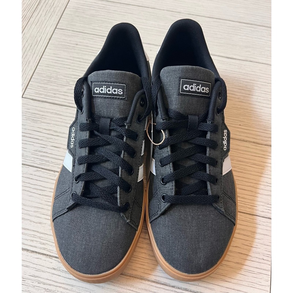 NWB men's adidas daily 3.0 lace up canvas sneakers. Slate washed gray. Sz 8